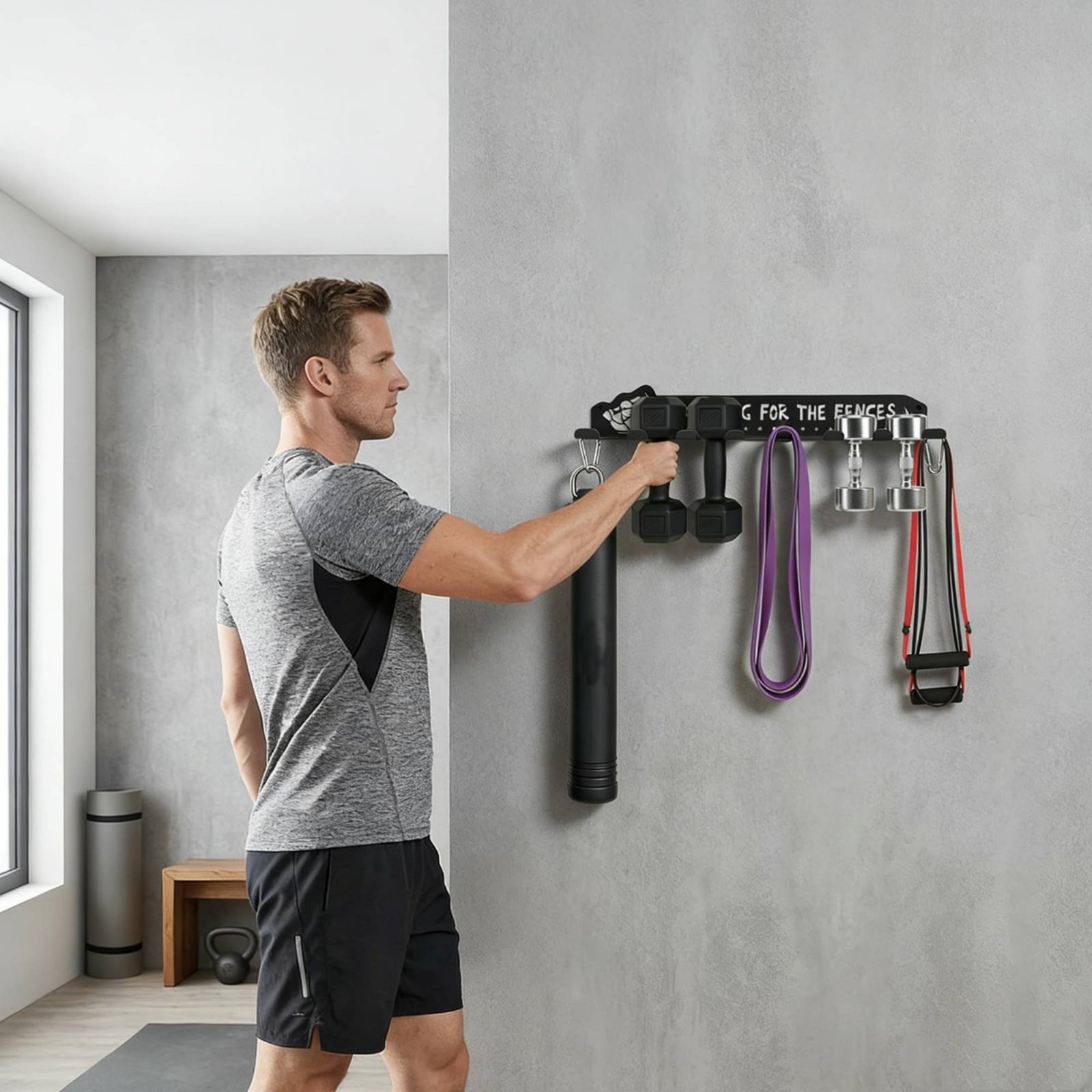 Sports Equipment Garage Organizer - Stojak na sprzęt sportowy z 8