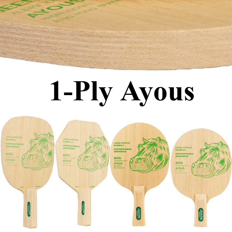 Table Tennis Paddle - JEELS Green Hippo 1-warstwowa deska do