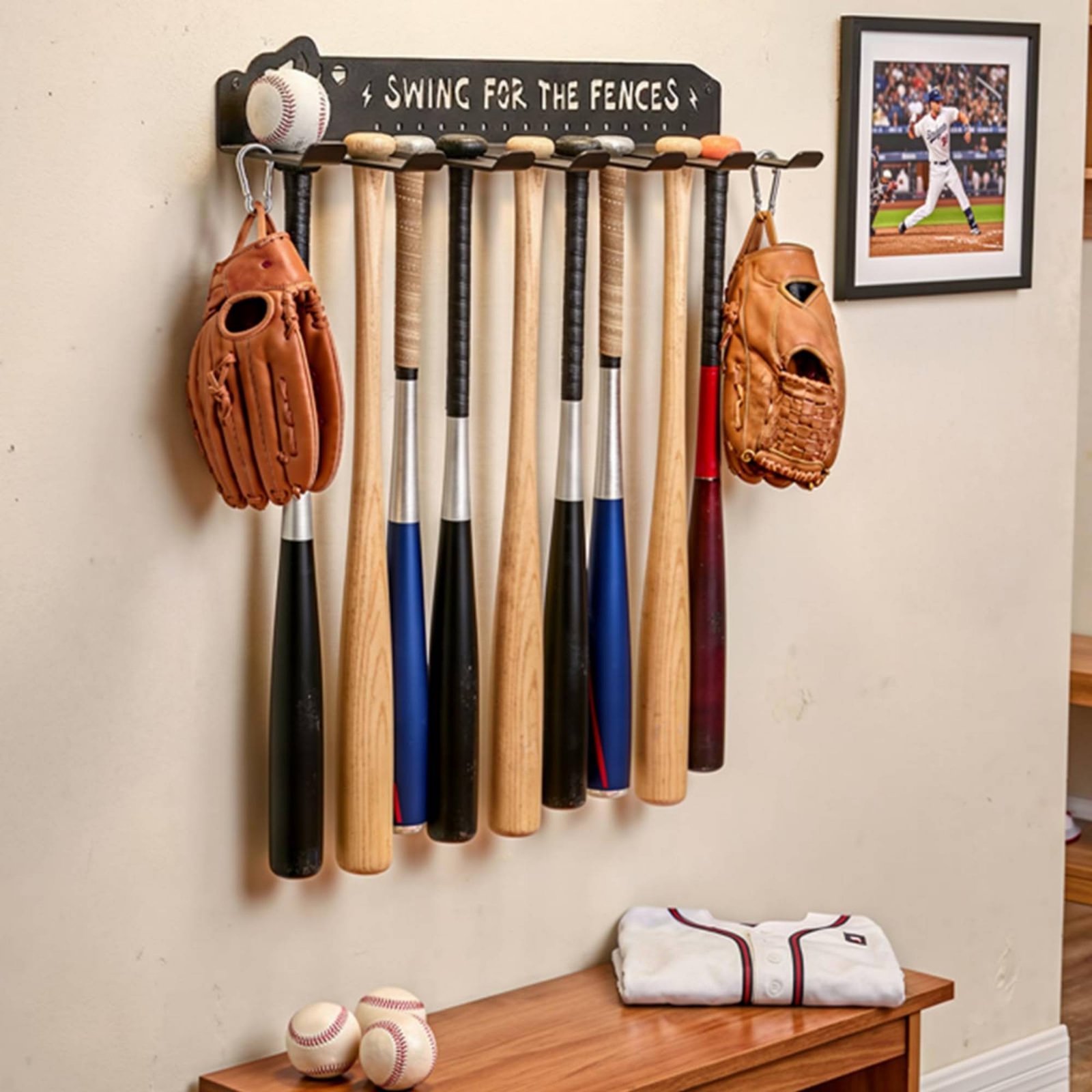 Stojak na sprzęt sportowy z 8  – Sports Equipment Garage Organizer recenzja i cena
