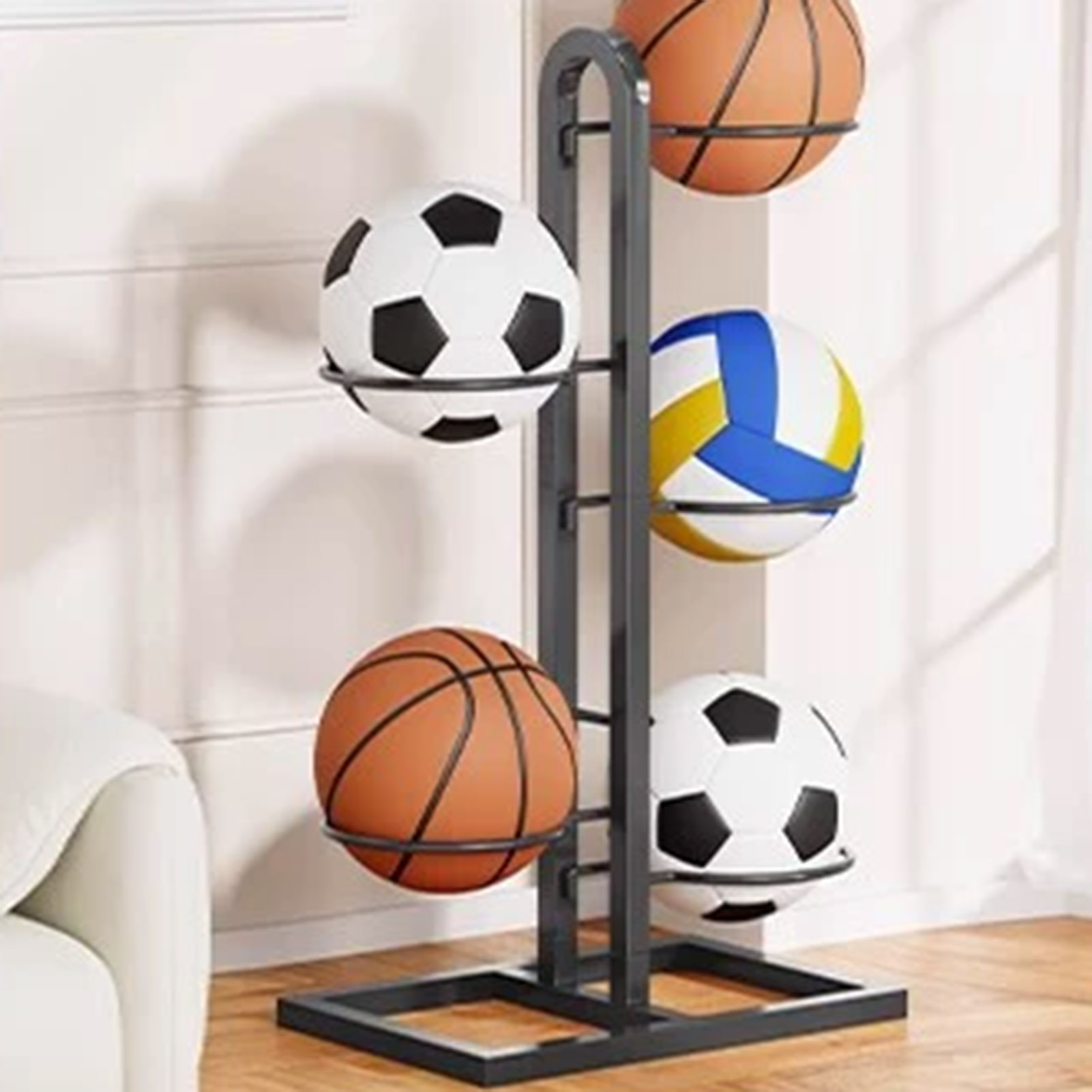 Składany stojak na koszykówkę, – Sports Equipment Garage Organizer recenzja i cena