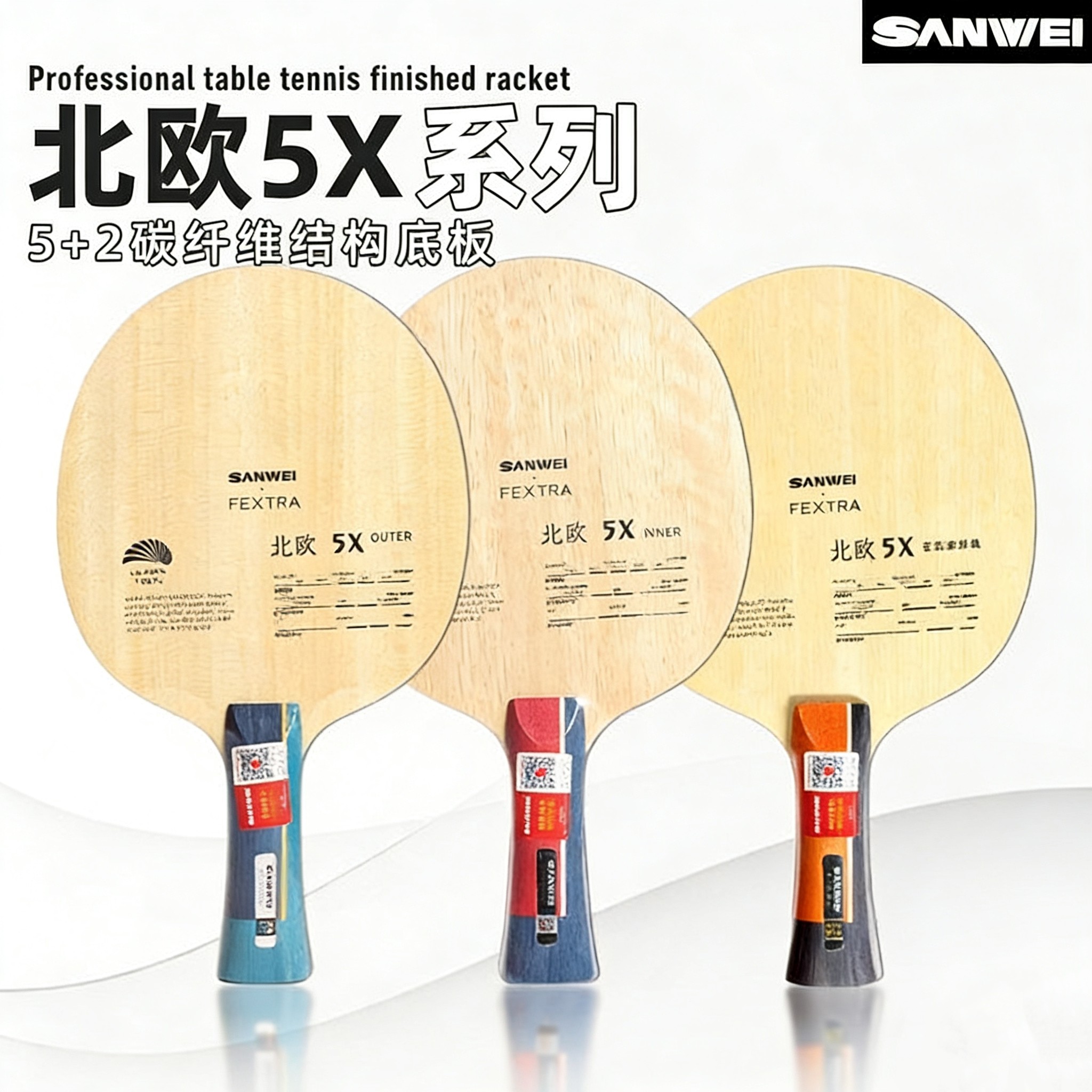 SANWEI FEXTRA 5X Niebiesko-Żół – Table Tennis Paddle recenzja i cena